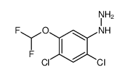 [2,4-dichloro-5-(difluoromethoxy)phenyl]hydrazine结构式