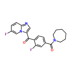 [4-(Azepane-1-carbonyl)-2-fluoro-phenyl]-(6-fluoro-imidazo[1,2-a]pyridin-3-yl)-methanone Structure