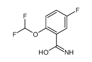 2-(Difluoromethoxy)-5-fluorobenzamide Structure