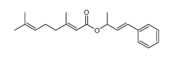 (E)-4-phenylbut-3-en-2-yl (E)-3,7-dimethylocta-2,6-dienoate Structure