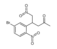4-(5-bromo-2-nitrophenyl)-5-nitropentan-2-one结构式