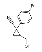 1-(4-bromo-phenyl)-2-hydroxymethyl-cyclopropanecarbonitrile结构式