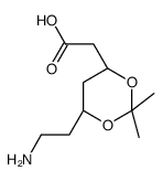 (4R,6R)-6-(2-Aminoethyl)-2,2-dimethyl-1,3-dioxane-4-acetic Acid结构式