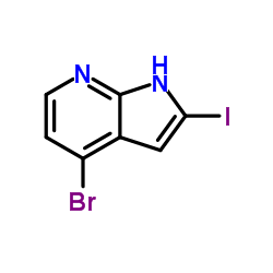 4-溴-2-碘-7-氮杂吲哚结构式