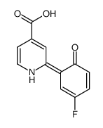 2-(3-fluoro-6-oxocyclohexa-2,4-dien-1-ylidene)-1H-pyridine-4-carboxylic acid Structure