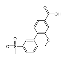 3-methoxy-4-(3-methylsulfonylphenyl)benzoic acid结构式