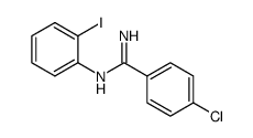 4-chloro-N-(2-iodophenyl)benzimidamide Structure