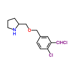 2-{[(3,4-Dichlorobenzyl)oxy]methyl}pyrrolidine hydrochloride (1:1) structure