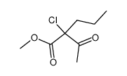 methyl 2-acetyl-2-chloropentanoate结构式