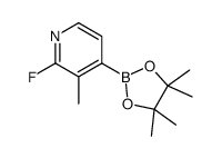 2-Fluoro-3-methylpyridine-4-boronic acid pinacol ester结构式