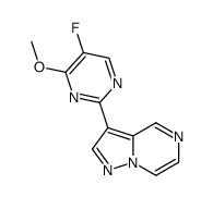 3-(5-fluoro-4-methoxypyrimidin-2-yl)pyrazolo[1,5-a]pyrazine结构式