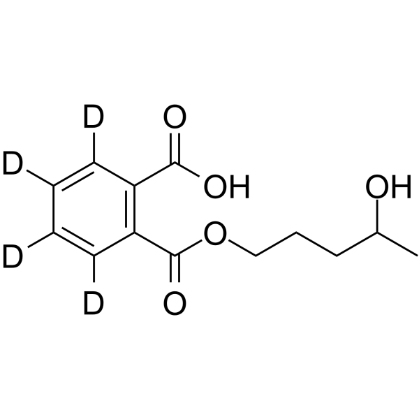 Mono(4-hydroxypentyl)phthalate-d4结构式