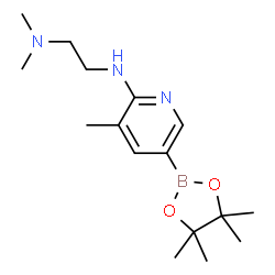 N1,N1-dimethyl-N2-(3-Methyl-5-(4,4,5,5-tetramethyl-1,3,2-dioxaborolan-2-yl)pyridin-2-yl)ethane-1,2-diamine Structure