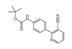 tert-butyl N-[4-(3-cyanopyridin-2-yl)phenyl]carbamate结构式