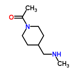 1-{4-[(Methylamino)methyl]-1-piperidinyl}ethanone Structure