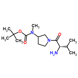 2-Methyl-2-propanyl methyl[1-(L-valyl)-3-pyrrolidinyl]carbamate Structure