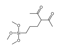 3-(3-trimethoxysilylpropyl)pentane-2,4-dione结构式