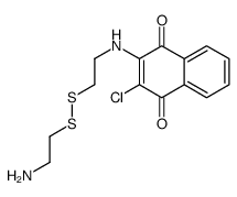 2-[2-(2-aminoethyldisulfanyl)ethylamino]-3-chloronaphthalene-1,4-dione结构式