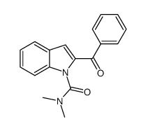 N,N-dimethyl-2-benzoyl-1H-indole-1-carboxamide结构式