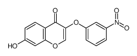 7-hydroxy-3-(3-nitrophenoxy)chromen-4-one Structure