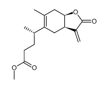 (4S)-4-[(3aR)-2-Oxo-3-methylene-6-methyl-2,3,3aα,4,7,7aα-hexahydrobenzofuran-5-yl]pentanoic acid methyl ester结构式