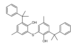 2-[2-hydroxy-5-methyl-3-(2-phenylpropan-2-yl)phenyl]sulfanyl-4-methyl-6-(2-phenylpropan-2-yl)phenol Structure