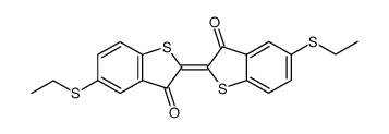 (E)-5,5'-Bis-ethylsulfanyl-[2,2']bi[benzo[b]thiophenylidene]-3,3'-dione结构式