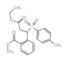 Benzoic acid,2-[(2-ethoxy-2-oxoethyl)[(4-methylphenyl)sulfonyl]amino]-, methyl ester Structure