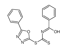 (5-phenyl-1,3,4-oxadiazol-2-yl) N-benzoylcarbamodithioate Structure