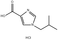1-Isobutyl-1H-imidazole-4-carboxylic acid hydrochloride Structure