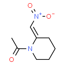 Piperidine,1-acetyl-2-(nitromethylene)- (9CI)结构式