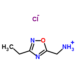 (3-Ethyl-1,2,4-oxadiazol-5-yl)methanaminium chloride结构式