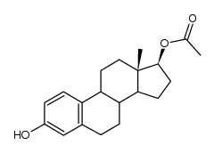 3-Hydroxy-17β-acetoxy-oestratrien-(1,3,5(10))结构式