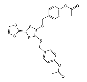 4,5-bis(p-acetoxybenzylthio)tetrathiafulvalene Structure