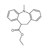 ethyl 5-methyl-10,11-dihydro-5H-dibenzo[b,f]azepine-10-carboxylate结构式