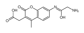 glycyl-7-amino-4-methylcoumarin-3-acetic acid结构式