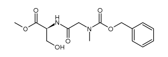 (S)-N-[N'-(benzyloxycarbonyl)sarcosyl]serine methylester Structure