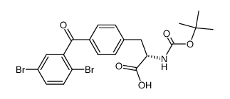 N-(tert-Butoxycarbonyl)-4-benzoyl-2',5'-dibromo-L-phenylalanine Structure