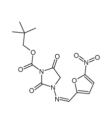 2,2-dimethylpropyl 3-[(E)-(5-nitrofuran-2-yl)methylideneamino]-2,5-dioxoimidazolidine-1-carboxylate Structure