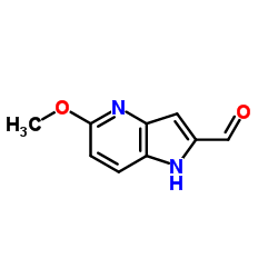 5-methoxy-1H-pyrrolo[3,2-b]pyridine-2-carbaldehyde structure