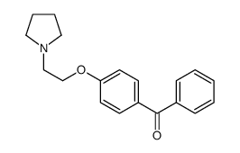 Phenyl{4-[2-(1-pyrrolidinyl)ethoxy]phenyl}methanone结构式