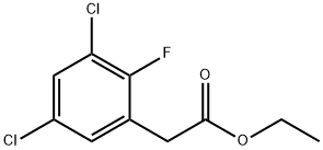 Ethyl 3,5-dichloro-2-fluorophenylacetate结构式