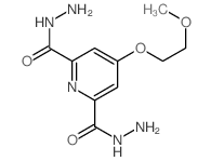 2,6-Pyridinedicarboxylicacid, 4-(2-methoxyethoxy)-, 2,6-dihydrazide结构式