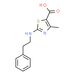 4-Methyl-2-[(2-phenylethyl)amino]-1,3-thiazole-5-carboxylic acid Structure