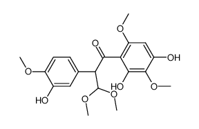 1-(2,4-dihydroxy-3,6-dimethoxyphenyl)-2-(3-hydroxy-4-methoxyphenyl)-3,3-dimethoxypropan-1-one Structure