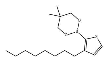 1,3,2-Dioxaborinane, 5,5-dimethyl-2-(3-octyl-2-thienyl)-结构式