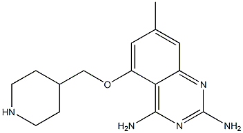 7-methyl-5-(piperidin-4-ylmethoxy)quinazoline-2,4-diamine结构式