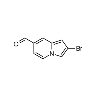 7-Indolizinecarboxaldehyde,2-bromo- structure