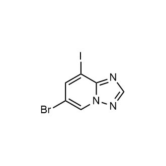 6-溴-8-碘-[1,2,4]三唑并[1,5-a]吡啶结构式
