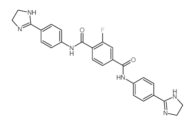 1,4-Benzenedicarboxamide,N1,N4-bis[4-(4,5-dihydro-1H-imidazol-2-yl)phenyl]-2-fluoro-结构式